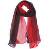 uxcell Lungo Chiffon leggero colore gradiente sciarpa per donne - rosso/nero,63x19.6