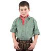 Isar-Trachten 52915 - Camicia Bavarese da Bambino, Colore: Verde a Quadri Abete 110 cm