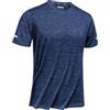 TACVASEN Maglia Trekking Uomo T Shirt Uomo Slim Fit Maglia Padel Traspirante Maglia Palestra T-Shirts con Strisce Riflettenti Oversize Blu Reale, XXL