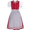 Isar-Trachten Isar-Tracht, costume da dirndl per bambine, rosso con camicetta, rosso