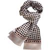 UK_Stone - Foulard da uomo, 100% seta, sciarpa vintage, Motivo ondulato beige, Taglia unica