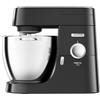Kenwood Chef XL Pro - Planetaria Professionale con Ciotola XL in Acciaio Inox, Impastatrice Planetaria per Pane e Pizza, Frusta K, Frusta a Filo, Gancio Impastatore, Nera (KVL87.003BK)
