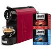 Bialetti Gioia, Macchina da Caffè Espresso per Capsule in Alluminio sistema Caffè d'Italia, Supercompatta, Rosso + 32 CAPSULE