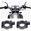 Tissting Morsetto per Supporti per specchietti per Manubrio Moto da 25 mm, Morsetto per Supporto Adattatore per specchietti retrovisori per Manubrio per Moto in Alluminio Universale (Nero M8)