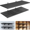 VEVOR Mensola da Parete Portaoggetti per Garage Officina 2 pezzi 122x50,3 cm, Pannelli Forati Scaffale Portaoggetti 2 Ripiani Carico Singolo 127 kg per Lavanderia Cucina Officina, Nero