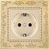 Placca Decorativa da Parete Dorata Copriinterruttore Stile Vintage Ornata