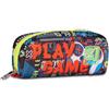 SJ GANG STYLE JAM GANG Portapenne Scuola, Rosso/Nero, FunnyGoal, Bustina con Scomparto Unico Porta Penne, Accessori Zaino, Medie, Superiori, Bambino