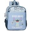 Disney Joumma Stitch Keep Going Zaino da Passeggio Blu 23x28x10 cm Poliestere 6,44L