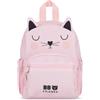Interdruk BEBE Friends Zaino Asilo con Cinghia Pettorale, Zainetto Scuola Materna Impermeabile per Bimba e Bimbo, Piccolo Zaino per Bambini Gatto Rosa