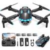 kononioo Drone con Telecamera 1080P per Bambini e Adulti, Mini Droni Pieghevole con Motore Brushless/ 2 Batterie/Altitudine Mantenimento, Giocattoli Regalo per Ragazzo e Uomo (Blu)