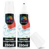 OfficeTree Detergente Lavagna Bianca 2 x 250 ml - Lavagna Bianca Spray per Lavagna - per la Pulizia di Lavagne Bianche Magnetiche a Fogli Mobili