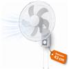 Ventilatore da Muro Ø43 cm 65W Raffrescatore Silenzioso 3 Velocità a Parete Bianco