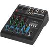 Mixer Da Tavolo Con USB, Mixer Compatto A 4 Canali, Console Di Missaggio