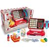 Teorema Giocattoli, Cassa Giocattolo per Bambini, Registratore di Cassa Giocattolo con Scanner Luci e Suoni, Calcolatrice Vera e Accessori Supermercato Inclusi