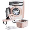 Teorema Giocattoli - Set Lavanderia Giocattolo con Lavatrice Bambini Funzionante Luci Suoni, Ferro e Asse da Stiro, Elettrodomestici per Bambini, Lavatrice Giocattolo Realistico 13x8x17cm