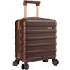 Cabin Max Anode, Bagaglio a mano, leggero, rigido, 4 ruote, lucchetto a combinazione, marrone, 45 x 36 x 20cm