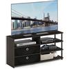 Furinno Porta TV dal Design Semplice per Un Massimo di 50 Pollici, Noce, Walnut, Stand