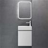 doporro Set Mobile Bagno Sospeso 46x26x63 cm con Lavabo e Specchio LED
