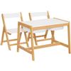 Set Scrivania con Cassetti + 2 Sedie per Bambini colore Bianco