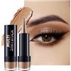 Lestpola Marrone Ombretto Stick, Metallico Ombretto Bastoncino, Lunga Durata Impermeabile, Smooth Texture Ombretti, Highly Pigmented Facile da usare Glitter Matita Occhi, Trucco Donna-04