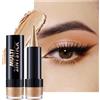 Lestpola Champagne Dorato Ombretto Stick Paillette, Metallico Ombre per Paupiere Bastoncino, Lunga Durata Smooth Texture Ombretti, Highly Pigmented Facile da Usare Matita Occhi, Trucco Donna-02