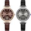 JewelryWe Orologio da polso da donna, analogico, al quarzo, classico, casual, con cinturino in pelle, per donne e ragazze, 3-2 pezzi