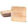 BOX And Tree- 100 Piatti Usa e Getta in Foglia di Palma 15x15 cm | Piatti Biodegradabili ed Ecologici | in Legno di Palma e Bambù per Matrimonio, Festa, Compleanno