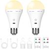 BOBOPAI Lampadina Ricaricabile USB C Con Telecomando, 7W Lampadina Batteria, E27 Lampadina LED Dimmerabile Touch Control Con Funzione Temporizzazione, Luci Di Emergenza Campeggio Con Gancio,3000k/2 pack