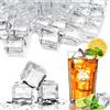LYFJXX Cubetti di ghiaccio finti, 50 pezzi da 1 di cubetti di ghiaccio in plastica artificiale, diamanti in cristallo acrilico da 25 mm per riempire vasi, bomboniere, decorazioni per matrimoni