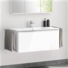 evineo ineo4 mobile La: 100 cm, 1 scomparto estraibile, lavabo integrato Slim bianco,, BE0836WH+BE0207WH+BL001197, ineo4 [Mobili da Bagno > Mobili con Lavabo Integrato]