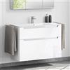 evineo ineo5 mobile La: 100 cm, 2 scomparti estraibili, lavabo integrato Slim bianco opaco,, BE0836WM+BE0302WH+BL001197, ineo5 [Mobili da Bagno > Mobili con Lavabo Integrato]