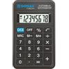 DONAU Calcolatrice tascabile DONAU TECH/K-DT2085-01 funzione radice a 8 cifre/ 114x69x18 mm/colore: nero/calcolatrice con display a 8 cifre/funzionamento a batteria/design compatto