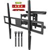 Maclean Supporto TV Maclean, VESA max 800x600, 43-100", 80 kg, regolazione angolo orizzontale e verticale, doppio braccio articolato, per molti TV LCD, LED, OLED 50-500 mm, nero, MC-423