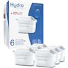 Boston Tech Filtri per Acqua HydroPure® | Compatibili con Caraffe Brita Maxtra Maxtra+ Plus Marella PerfectFit Basics | Rimuovono: PFAS PFOA PFOS Cloro Calcare e Metalli | Certificato TÜV SÜD 6 unità