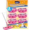 KEEPOW Panni Riutilizzabili per Swiffer Lavapavimenti, Cuffietta In Microfibra per Swiffer Panni Catturapolvere, Utilizzabile Sia Asciutto Che Bagnato, Ideali per Swiffer Sweeper, 6 Pezzi
