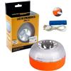 MAGIC SELECT Luce di Emergenza V16, Omologata per Segnaletica Stradale di Auto e Moto. Luce Gialla Lampeggiante e Bianca Fissa con Accensione Automatica, Base Magnetica e Batteria Ricaricabile.