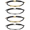 JewelryWe Bracciale Regolabile Intrecciato a Mano: Bracciale con la Scritta DON'T LET THE HARD DAYS WIN Idee Regalo