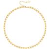 KOOUNUATA Collana Choker a Catena a U a Forma di Zoccolo in Oro 18k con Charm Stella del Nord Collana Regolabile da Sovrapporre Gioielleria Minimalista a Catena Paperclip per Donne 16"