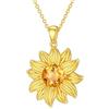 BETHZA Collana da donna in argento Sterling 925 placcato oro 18 carati, ciondolo You Are My Sunshine