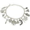 Generico Bracciale Con Ciondoli in Stile Vintage Witchy, Gioiello Gotico Boho A Tema Celeste Per Donna (1pcs)