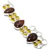 "Fatto a mano" Bracciale in argento sterling 925 fatto a mano con dendrite miele, pietre pre...