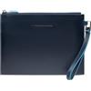 PIQUADRO - Pochette Uomo per iPad® Mini - In Pelle - Linea Blue Square - Color Blu Notte