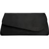 YYW Pochette da donna in pelle scamosciata, borsa da sera per matrimoni, pochette con tracolla staccabile a catena, borsa a tracolla da donna, per feste nuziali, balli studenteschi, Nero , Taglia