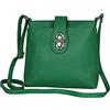 AMBRA Moda GL007 - Borsa a tracolla, borsa a spalla da donna in vera pelle (verde)