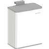 SONGMICS Pattumiera da Appendere, Pattumiera per Armadi in Acciaio da 8L, Cestino da Cucina con Coperchio, a Sportello o a Parete, Sotto Lavabo, Bagno, Bianco Nuvola LTB810W01