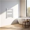 NRG Radiatore da bagno con scaldasalviette, 800 x 600 mm, colore: bianco