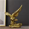 DESHINTKE Statua ornamentale in resina a forma di falco, aquila dorata, scultura moderna per casa e ufficio, decorazione da scrivania (oro 2)