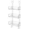 REGPLEX REALIZZIAMO LE TUE IDEE REGPLEX Porta Shampoo Doccia in Plexiglass Trasparente 3 Mensole da Parete con Tasselli H84xL25xP12 Organizer Bagno Made in Italy
