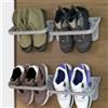 YancLife 4 scarpiere da parete, pieghevoli, salvaspazio, per scarpe, senza forare, drenare scarpe rimovibili, in plastica, per ingresso sopra la porta, portata massima 10 kg-4, grigio