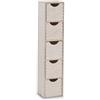 Zeller 13190 Cassettiera con 5 cassetti in legno di betulla, 13 x 12 x 58 cm